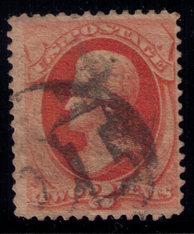 US Sc 183 Used 2c Vermilion F-VF