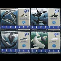 FAROE IS. 1998 - Scott# 339-42 Whales Set of 4 NH