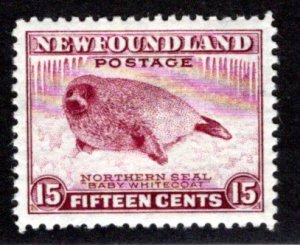 245 III, NSSC , Newfoundland, p12.8, 15c, MNHOG, VF/XF, Harp Seal