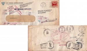 United States A.P.O.'s 6c DC-4 Skymaster 1957 Dayton, Ohio Airmail to A.P.O. ...