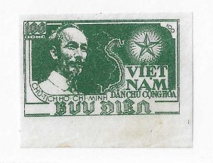 North Vietnam Sc #2   100d imperf  unused VF