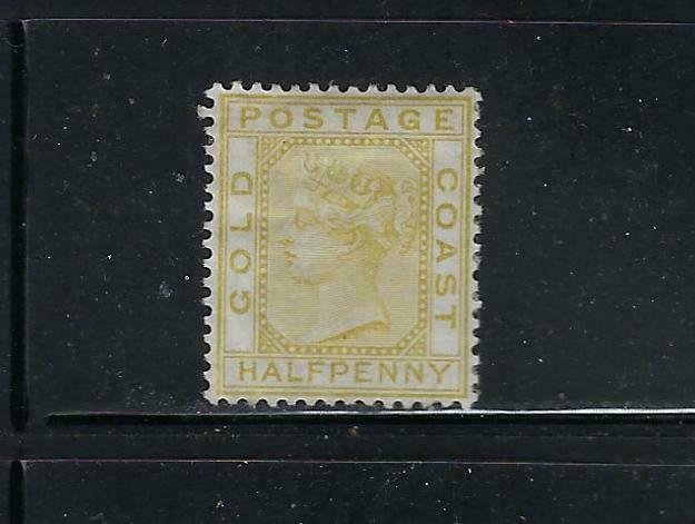 GOLD COAST SCOTT #4 1876-79 - 1/2p (BISTER) PERF 14 - WMK 1- MINT HINGED