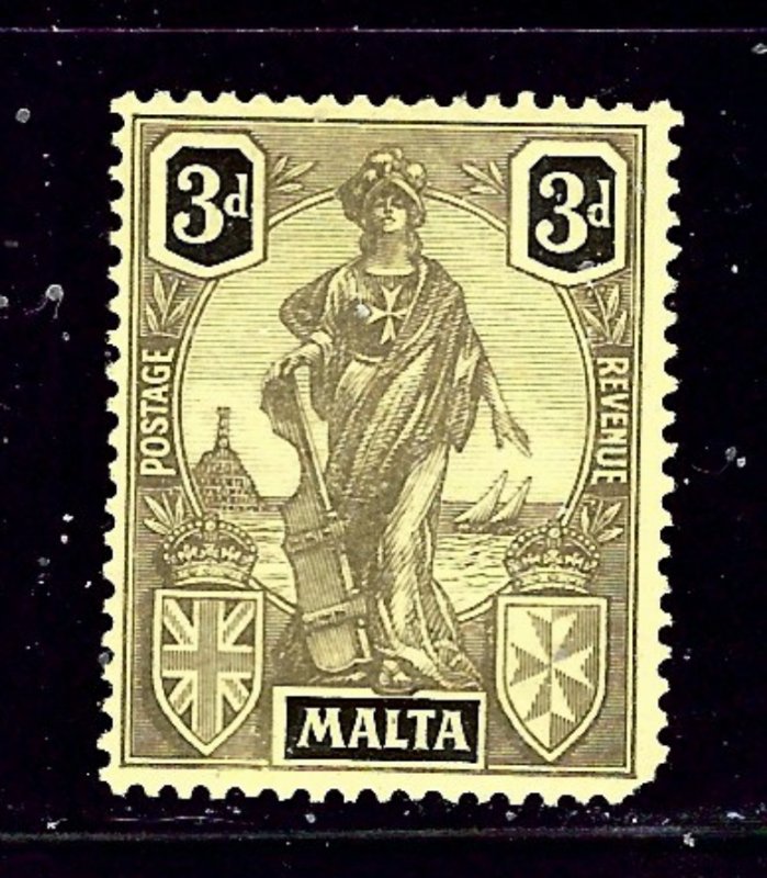 Malta 106 MH 1922 issue short corner writing on back    (ap1623)