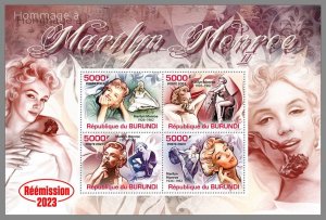 BURUNDI 2023 MNH Tribute to Marilyn Monroe M/S #249a2