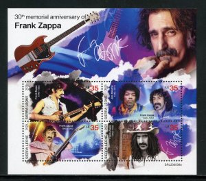 SIERRA LEONE 2023 30th MEMORIAL OF FRANK ZAPPA SHEET MINT NEVER HINGED