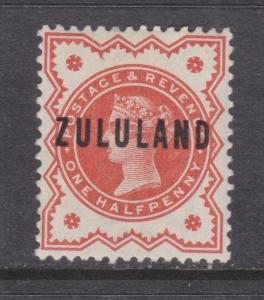 ZULULAND, 1888 on GB, 1/2d. Vermilion, lhm.