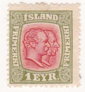 Iceland # 71, King Christian IX & King Frederik VIII, no gum