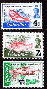 GIBRALTAR 177-79 MNH BIN $1.00 FISH