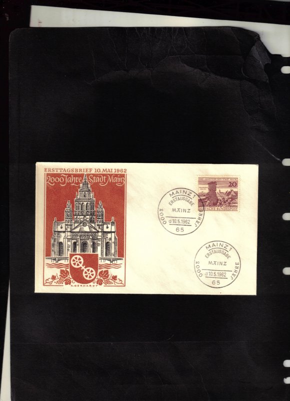 Germany 1962 FDC Mi 375 2000 Jahre Mainz