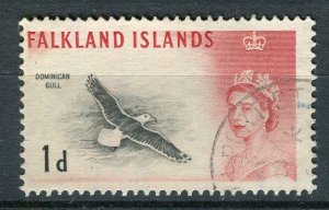 FALKLANDS; 1960s early QEII Birds issue fine used 1d. value