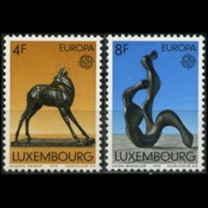 LUXEMBOURG 1974 - Scott# 546-7 Europa-Sculptures Set of 2 NH