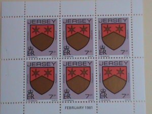 ​JERSEY STAMP:1981-COAST OF ARM MINT NOT HINGED SOUVENIR SHEET#2