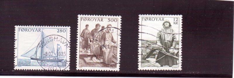 Faroe Islands  Scott#  112-114  Used