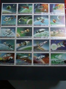 FUJEIRA STAMP-1972 SPACE PROGRAMS- CTO COMPLETE-LARGE SET SHEET   VERY FINE