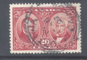 CANADA #148 USED BILLIGS REICHE CONSTANT PLATE FLAW #11 DOT IN N OF CAN. BS25430