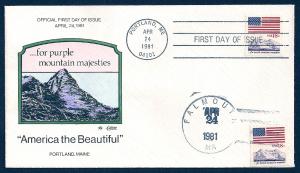 UNITED STATES FDCs (3) Beautiful America 1981 Collins H-P