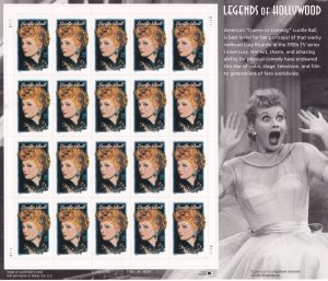 Sc# 3523 U.S 34¢ Legends of Hollywood Lucille Ball 2001 sheet MNH CV $24.00