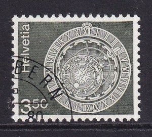 Switzerland  #579  cancelled 1980 astronomical clock Bern 3.50fr