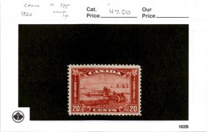 Canada, Postage Stamp, #175 Mint LH, 1930 Harvest Wheat (AB)