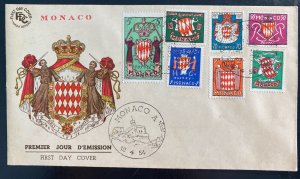 1954 Monaco First day Cover FDC Post Office Coat Of Arms