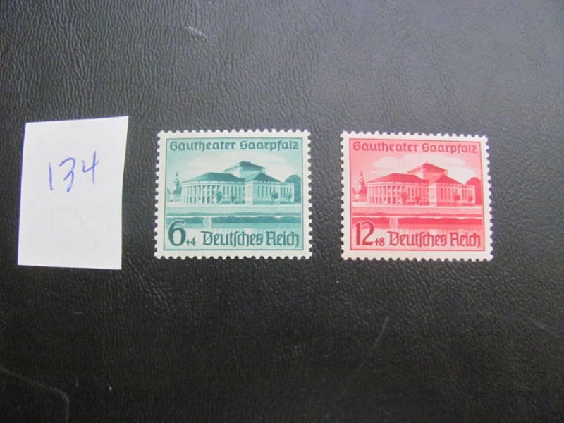 Germany 1938 MNH  SC B121-122 SET XF 26 EUROS (134)