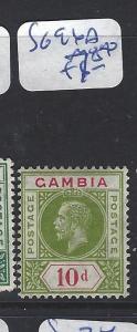 GAMBIA (P0106B)  KGV 10D   SG 96A     MOG