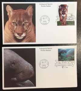 US #3105a-3105o FDCs - Endangered Species 32c (Set of 15 First Day Covers) [247]