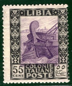 Italy Colonies LIBYA Scott.28d 55c GALLEY (1921) SHIP Mint MNH Cat $80 2GGREEN46