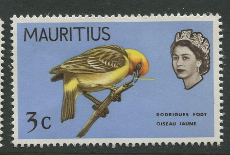 Mauritius - Scott 328 - Birds Definitive Issue -1968 - MNH -Single 3c Stamp