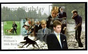 Falkland Is 766 MNH 2000 Prince William Birthday S/S