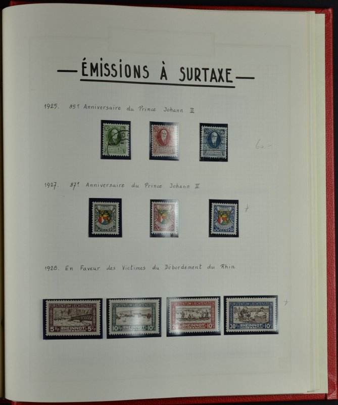 Liechtenstein Oldstyle Collection 1912-60, Mostly Unused/Never Hinged, F/VF!