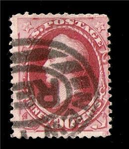 US Stamp 1879 US#191 90c Perry Registered Mail Cancel