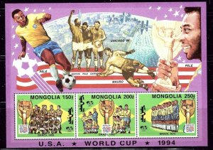 Mongolia 2156a MNH 1994 World Cup Soccer Sheet    (ap2784)