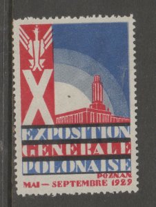 POLAND Cinderella revenue fiscal stamp 7-9  nicer item- gum mint hinged