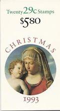 BK211 $5.80 29c Christmas Madonna 1993