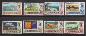 Great Britain-Jersey # 7-21  QE II Series, with  £1  both printings (16) Mint NH