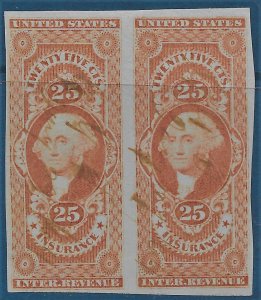 US 1862-71 Sc. #R46a horizontal pair