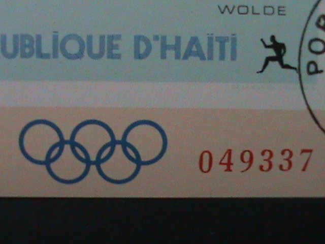 ​HAITI-PROMOTE-MEXICO'68 MARATHONS  CTO IMPERF S/S-VF-EST.$8- HARD TO FIND