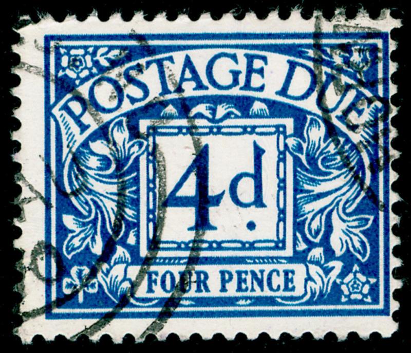 SG D75, 4d blue, FINE USED. NO WMK.