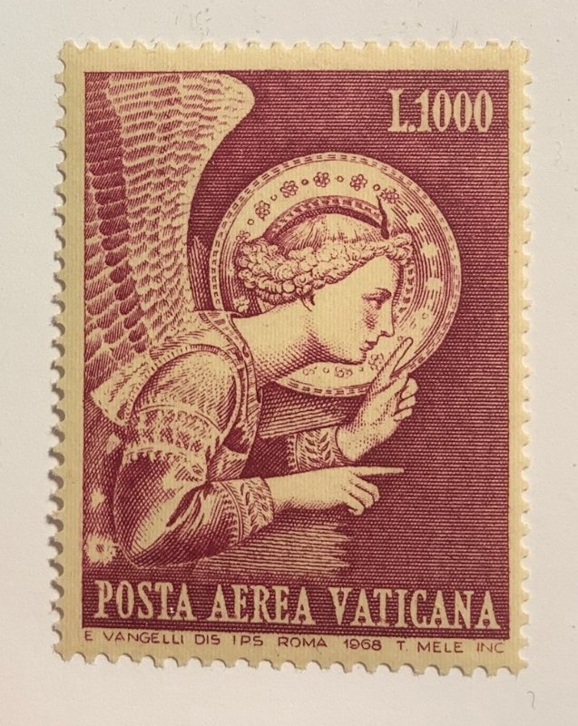 Vatican 1968 Scott C53 MNH - 1000L, Archangel Gabriel