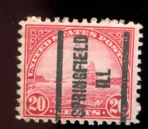 US Scott 698 Precancel Springfield, ILL