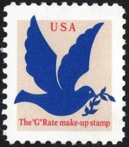 SCOTT  2877  G RATE MAKEUP DOVE  3¢  SINGLE  MNH  SHERWOOD STAMP