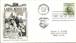 FDC 1958 SC #1117 Fleetwood Cachet - Washington DC - Single - F78471