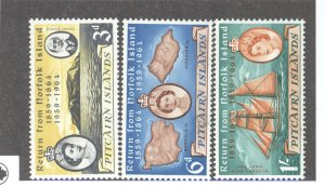 Pitcairn Islands, Sc #32-34, MH, set