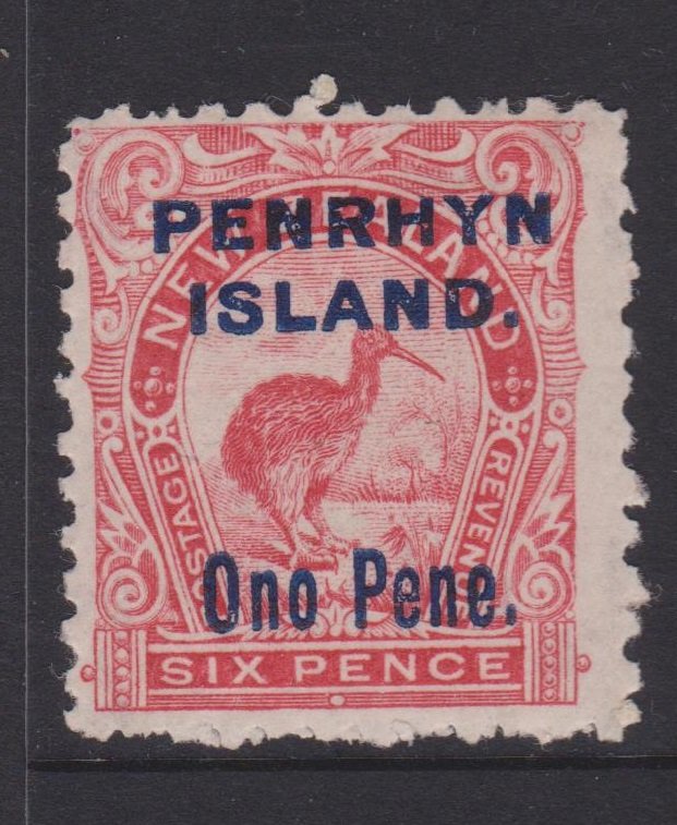 Penrhyn Island Sc#11 MH - paper adhesion