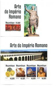 MOZAMBIQUE 2014 2 SHEETS m14304ab ROMAN EMPIRE ART PAINTINGS