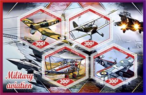 Stamps. Military Aviation 2018 1+1 sheets perforated