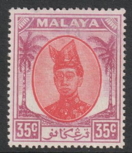 Malaya Trengganu Scott 73 - SG82, 1949 Sultan 35c MH*