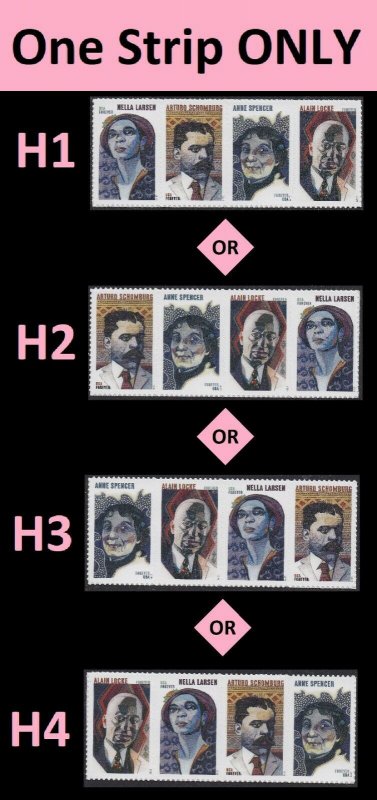 US 5474a Voices of the Harlem Renaissance forever horz strip (4 stamps) MNH 2020 