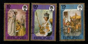 BRUNEI SG267/9 1978 CORONATION FINE USED